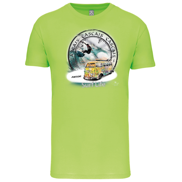 T-Shirt Algodão Biológico Surf Life Cascais