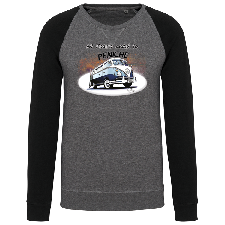 Sweatshirt Bicolor sem capuz All Roads Lead to Peniche