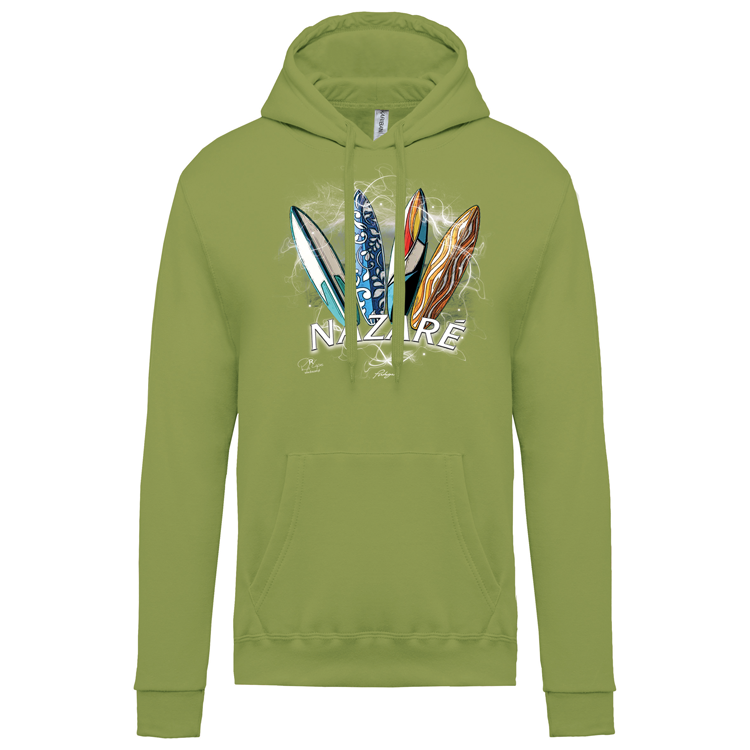 Sweatshirt Kariban com Capuz Surfboards Nazaré