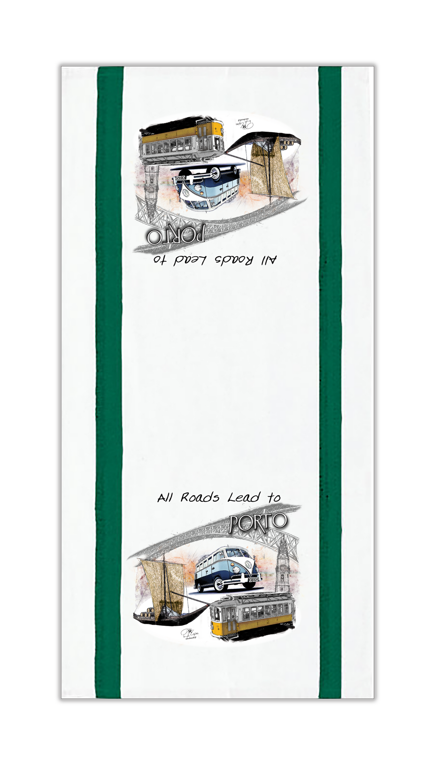 Panos de Cozinha All Roads Lead to Porto