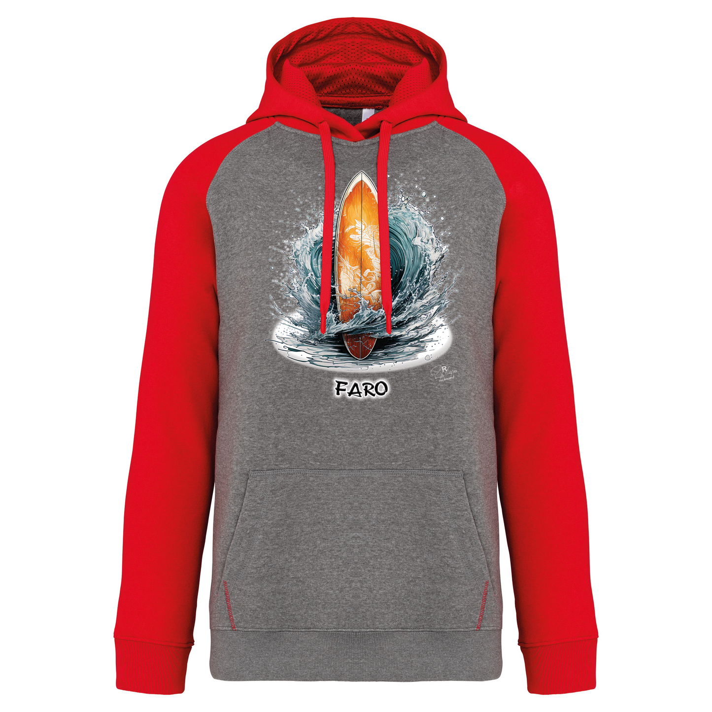 Sweatshirt Bicolor com capuz Prancha Faro