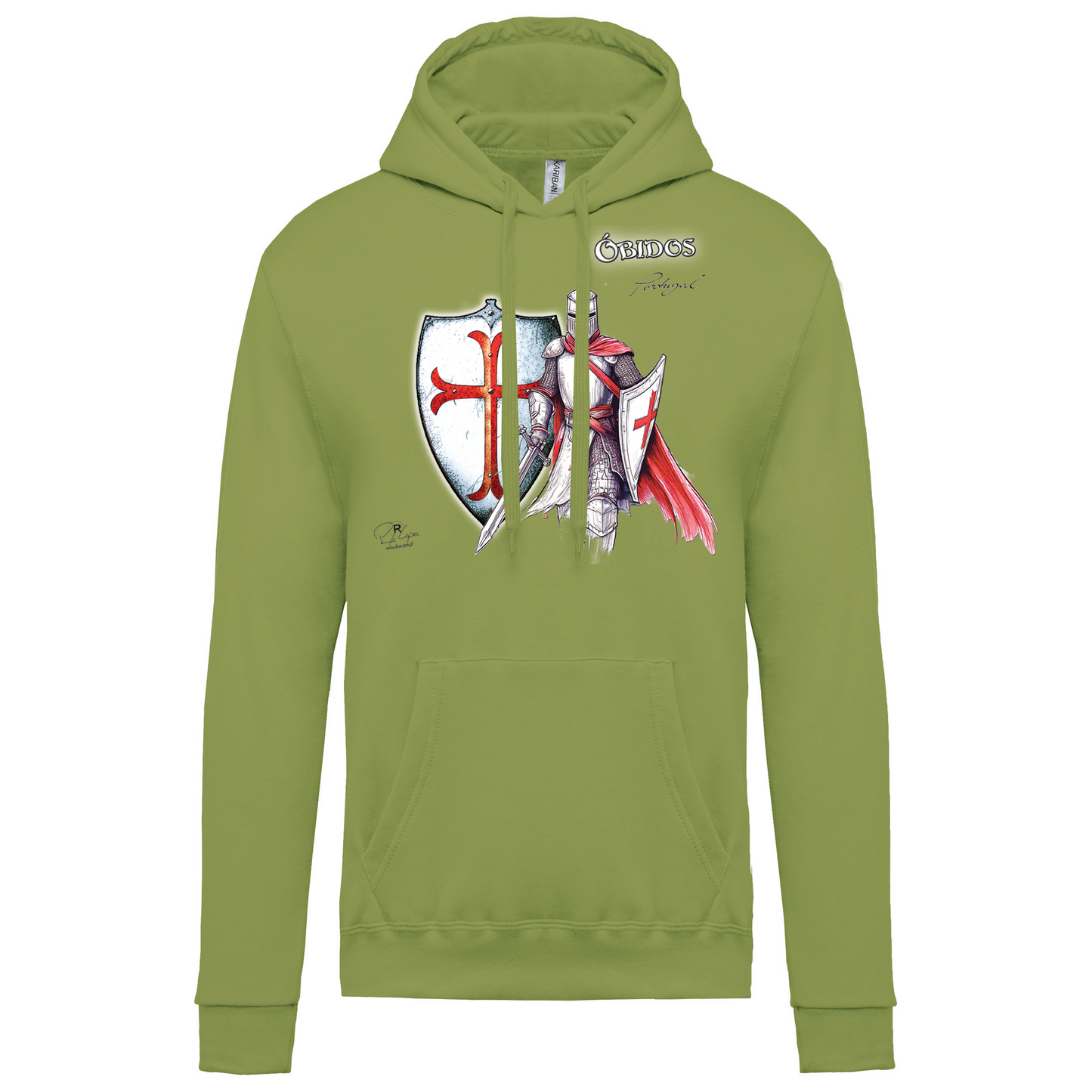 Sweatshirt Kariban com Capuz Templário Óbidos