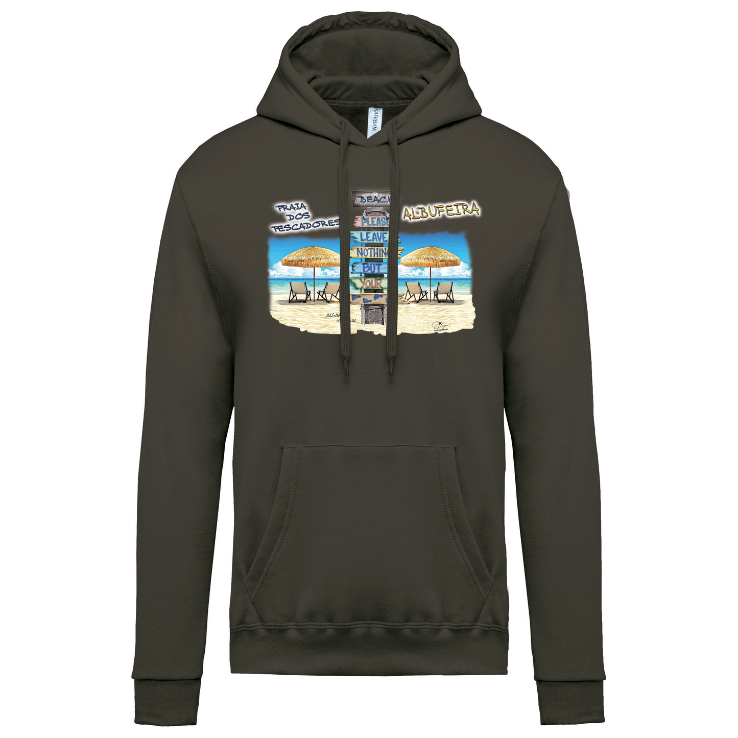 Sweatshirt Kariban com Capuz Pegadas Albufeira