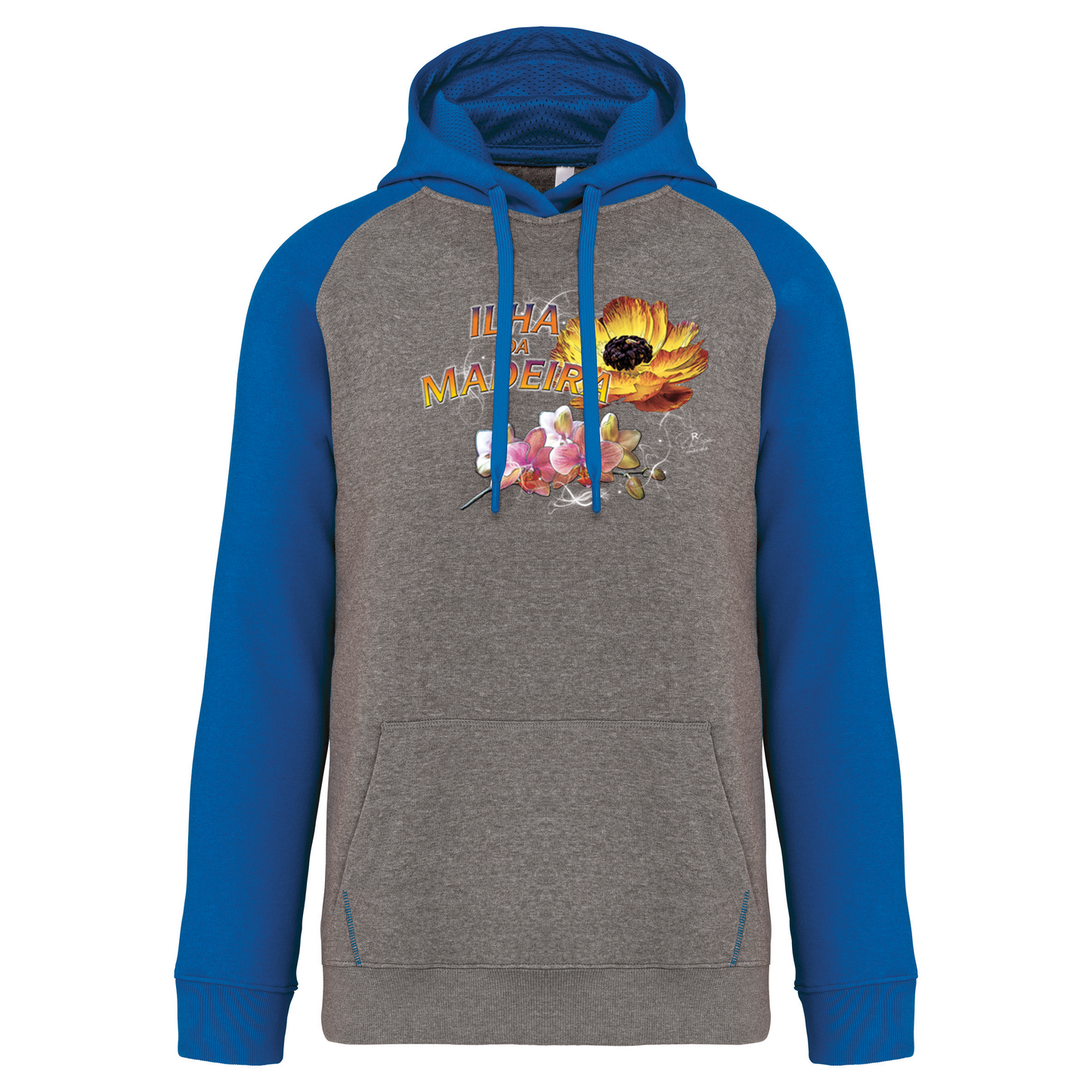 Sweatshirt Bicolor com capuz Madeira Flowers