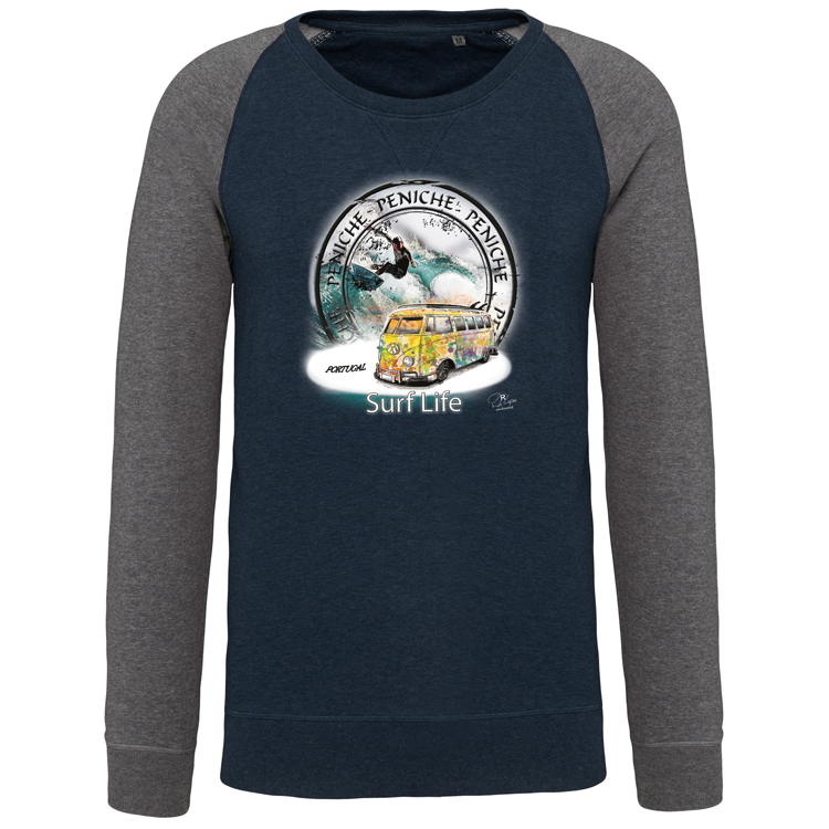 Sweatshirt Bicolor sem capuz Surf Life Peniche