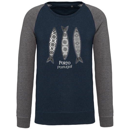 Sweatshirt Bicolor sem capuz 3 Sardinhas Porto