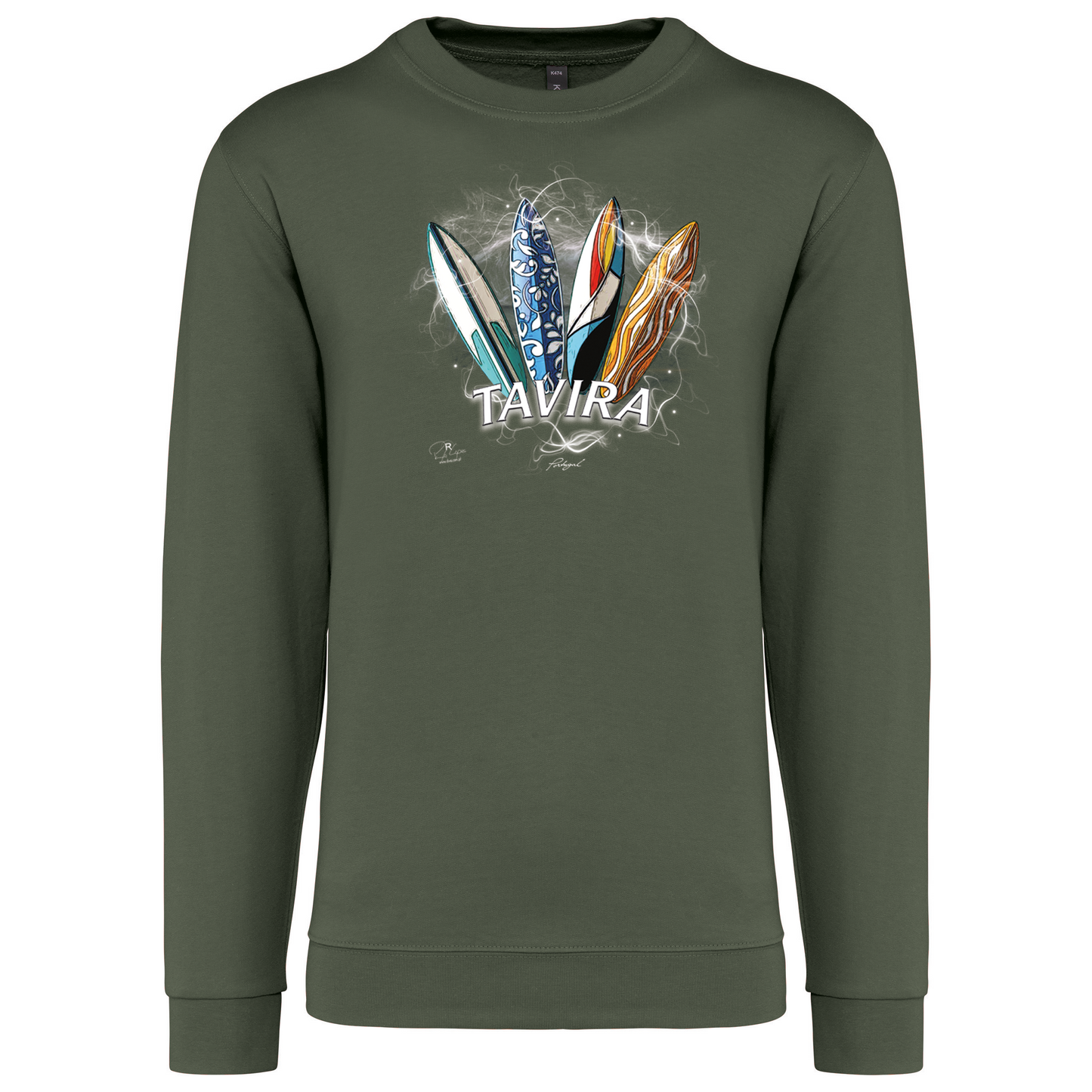 Sweatshirt Kariban sem Capuz Surfboards Tavira