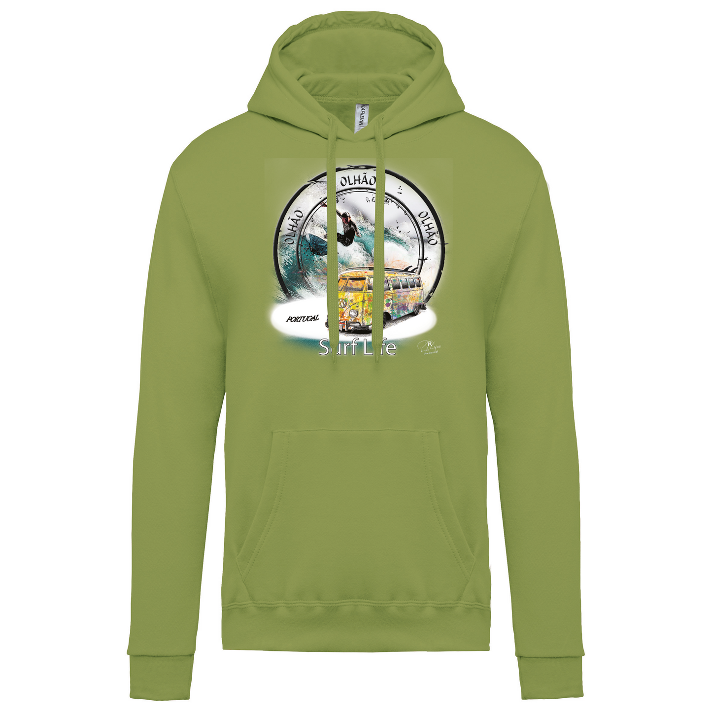 Sweatshirt Kariban com Capuz Surf Life Olhão
