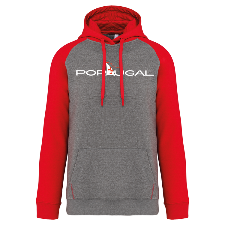Sweatshirt Bicolor com capuz Vela