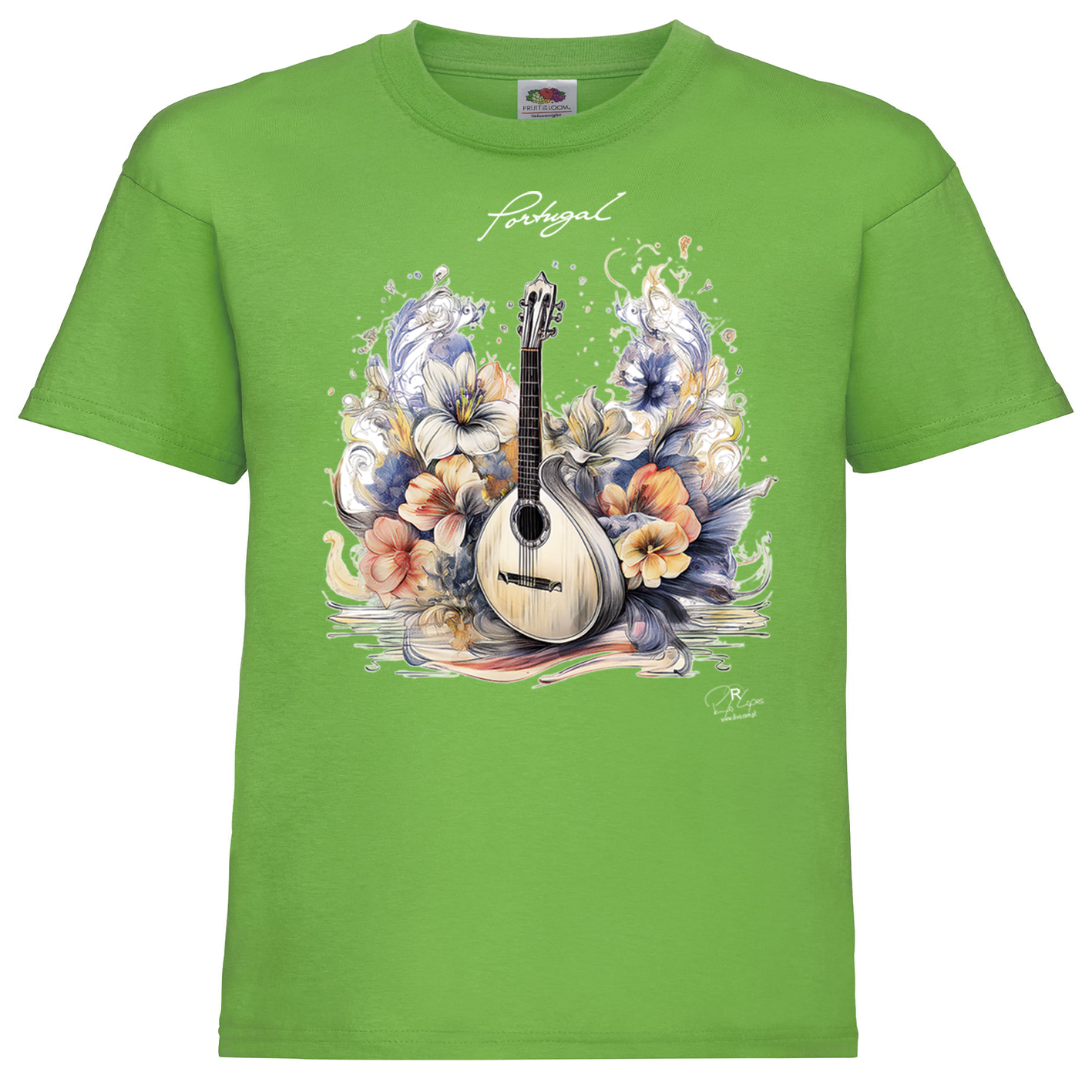 T-shirt Fruit of the Loom Kids Guitarra Portuguesa