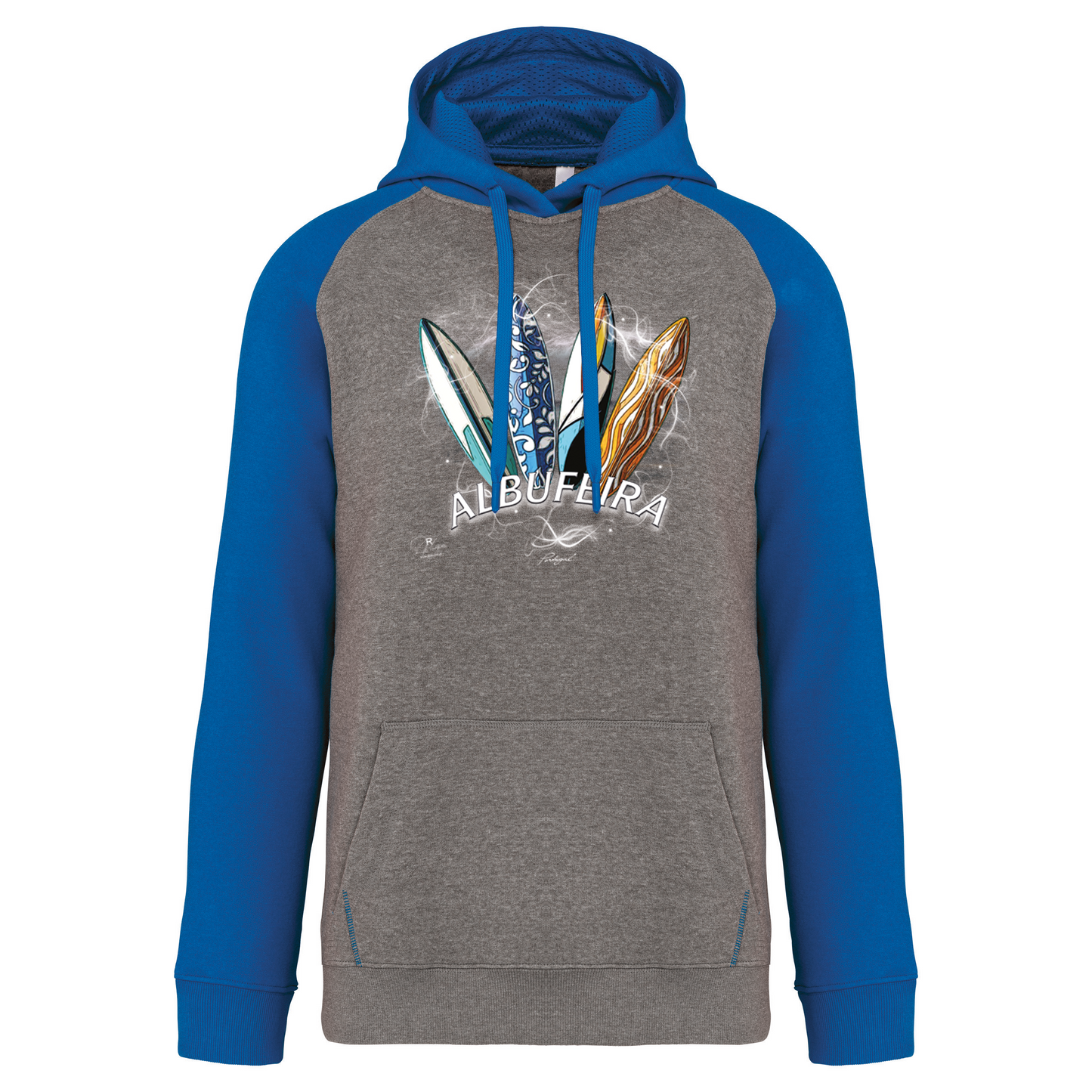 Sweatshirt Bicolor com capuz Surfboards Albufeira
