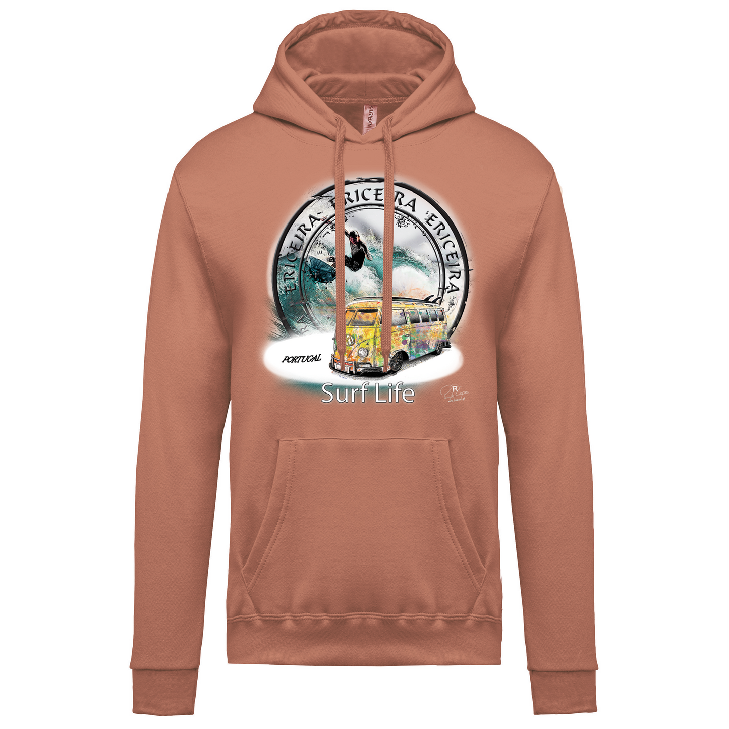 Sweatshirt Kariban com Capuz Surf Life Ericeira