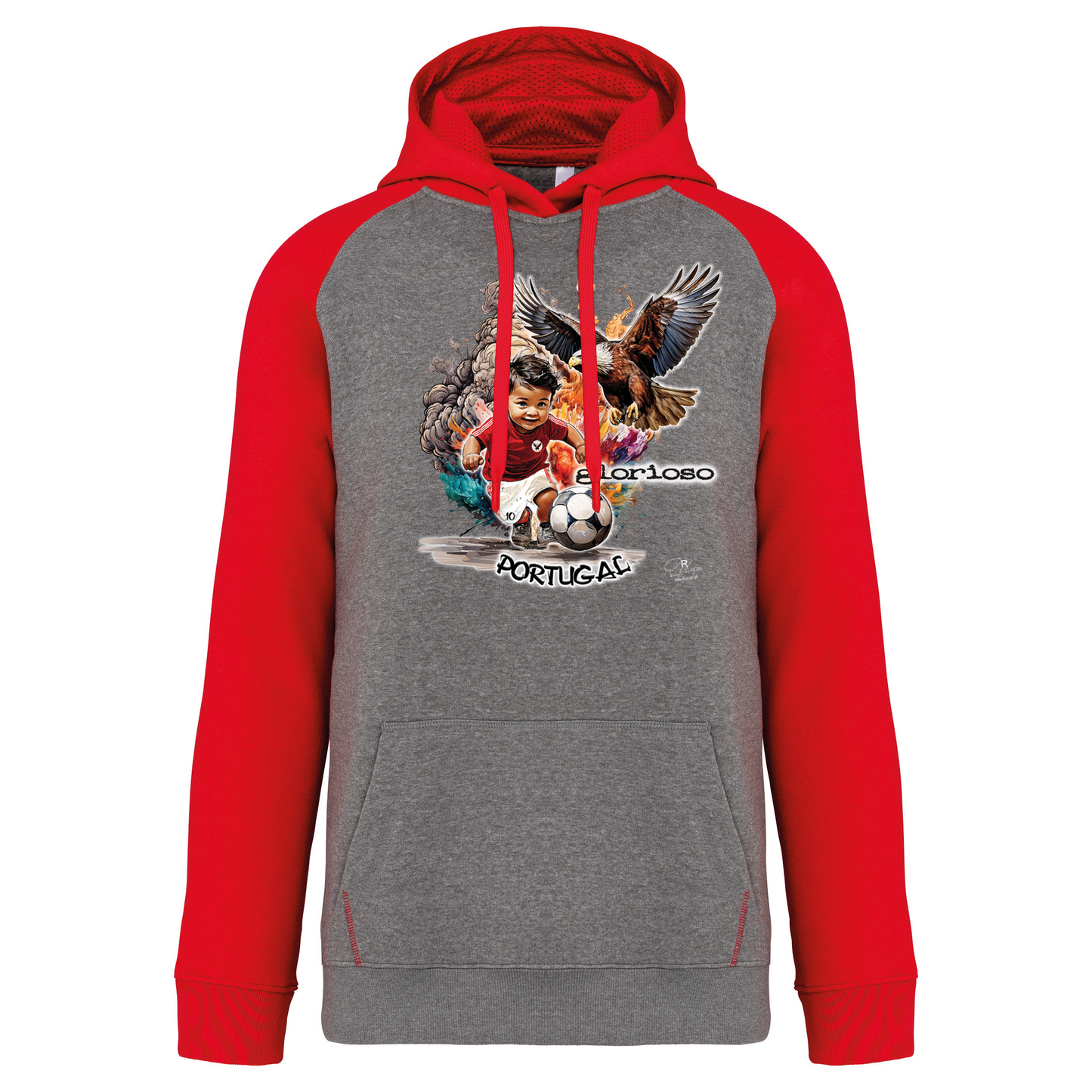 Sweatshirt Bicolor com capuz Glorioso