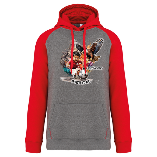 Sweatshirt Bicolor com capuz Glorioso