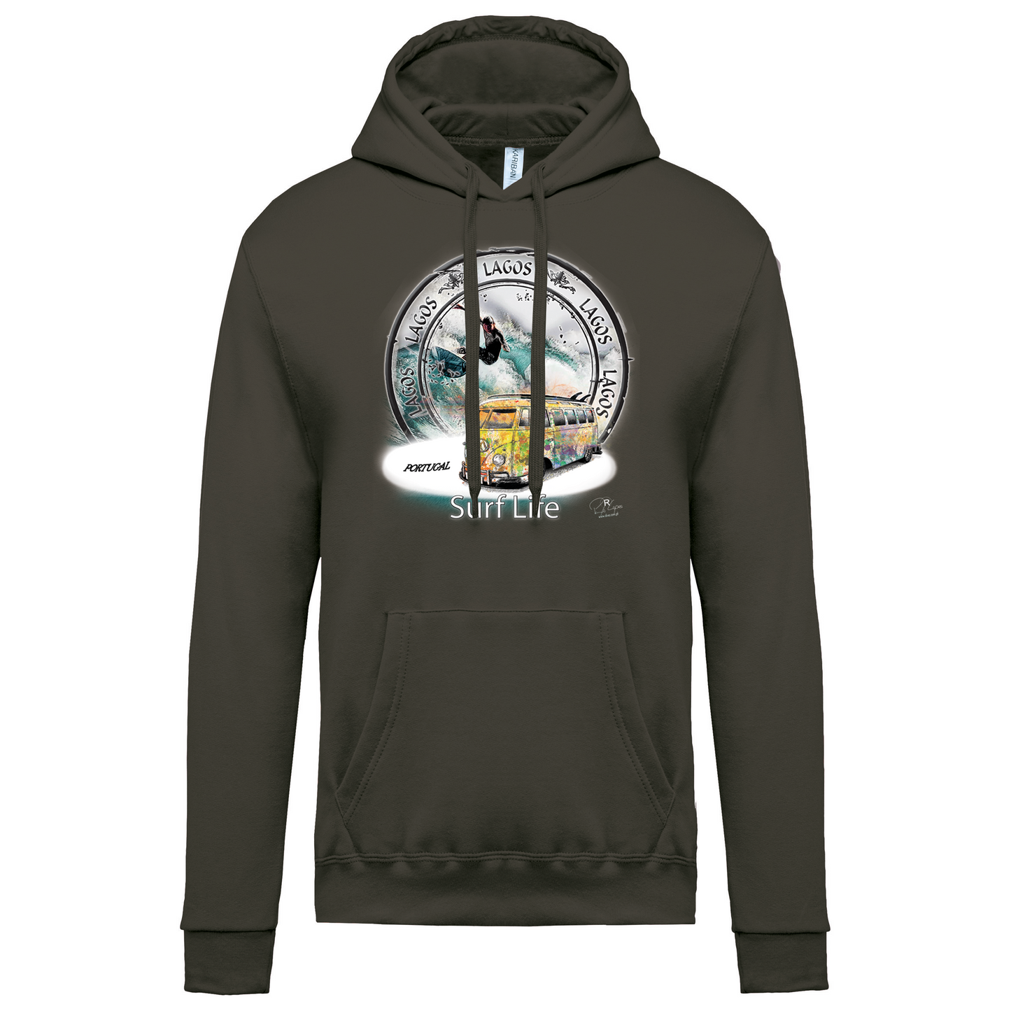 Sweatshirt Kariban com Capuz Surf Life Lagos