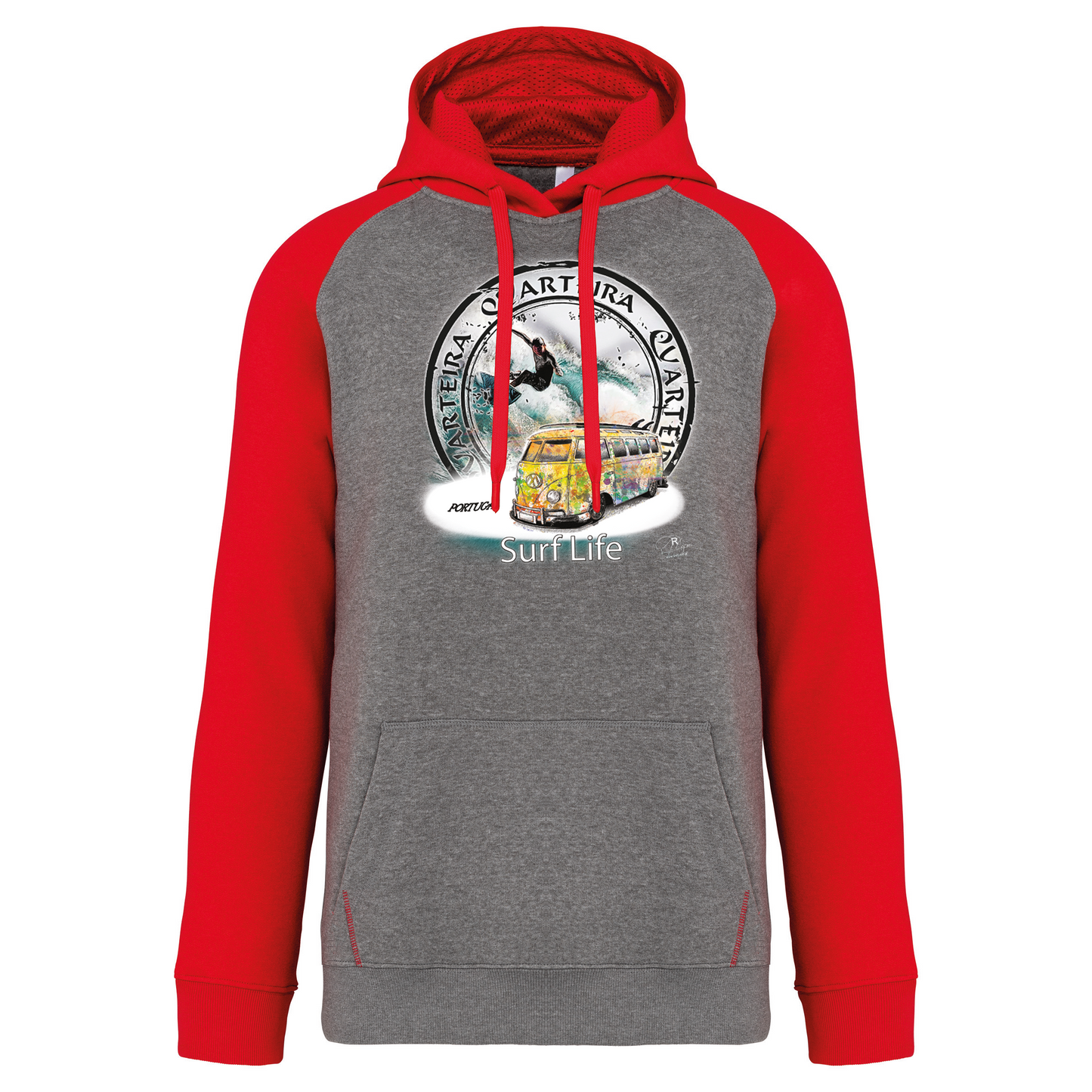 Sweatshirt Bicolor com capuz Surf Life Quarteira