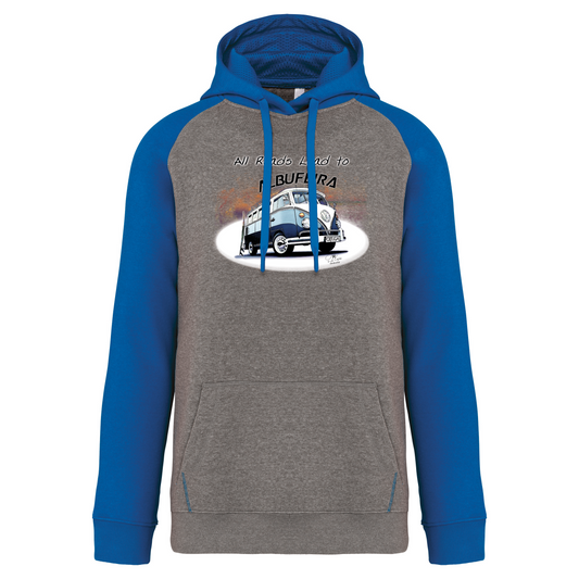 Sweatshirt Bicolor com capuz All Roads Lead to Albufeira