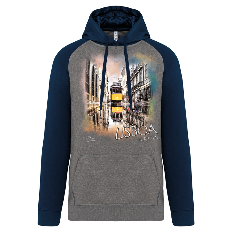 Sweatshirt Bicolor com capuz Espelho Lx