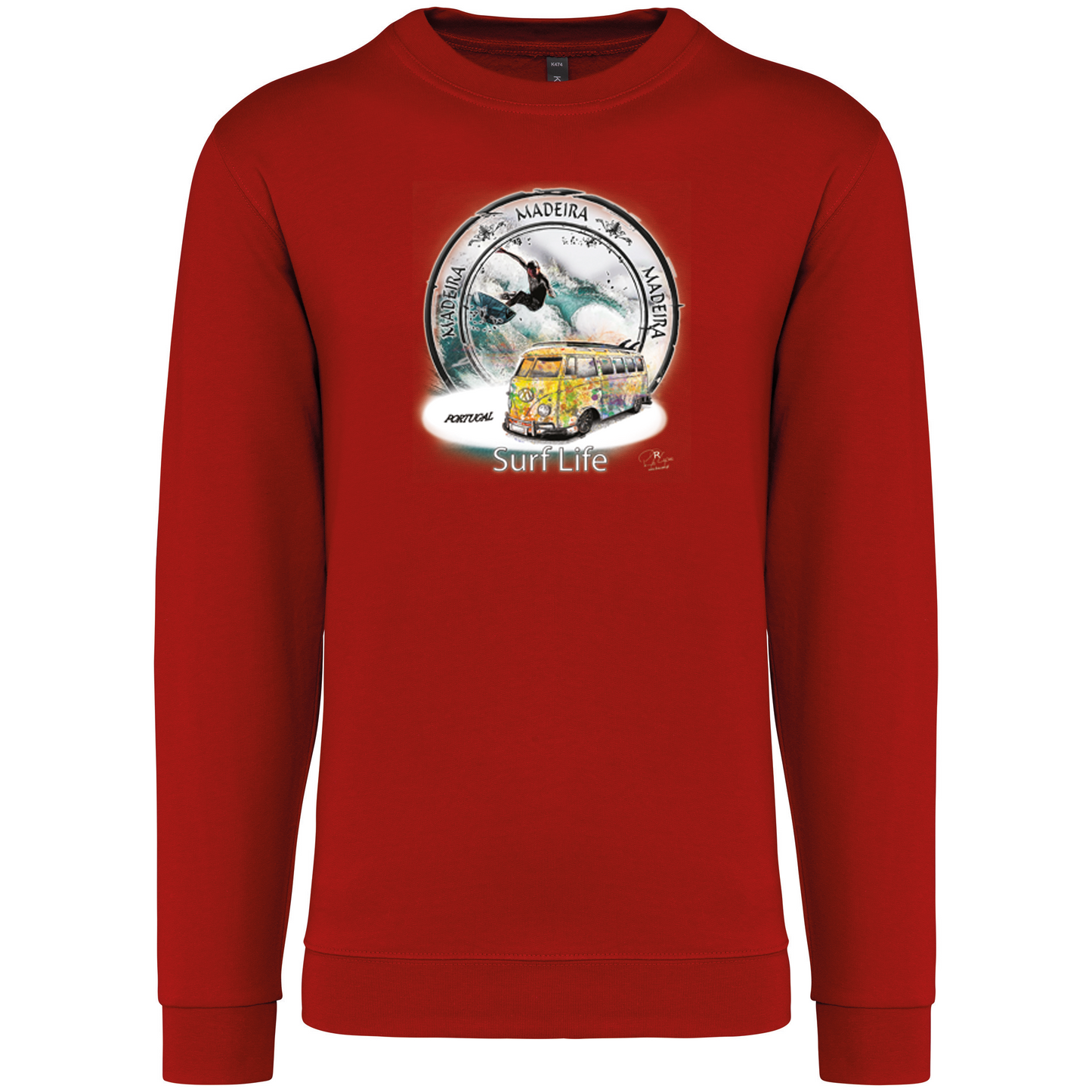 Sweatshirt Kariban sem Capuz Surf Life Ilha da Madeira