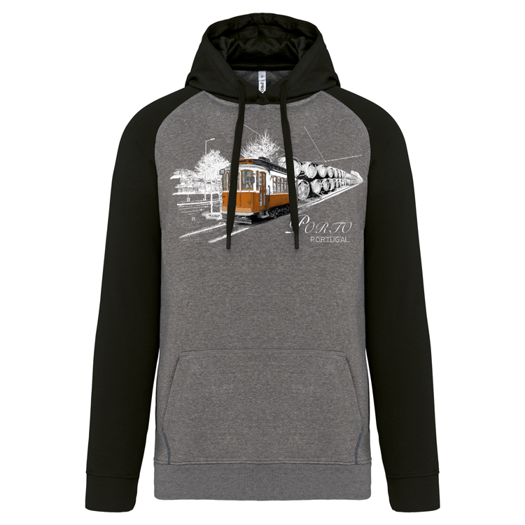 Sweatshirt Bicolor com capuz Pipas