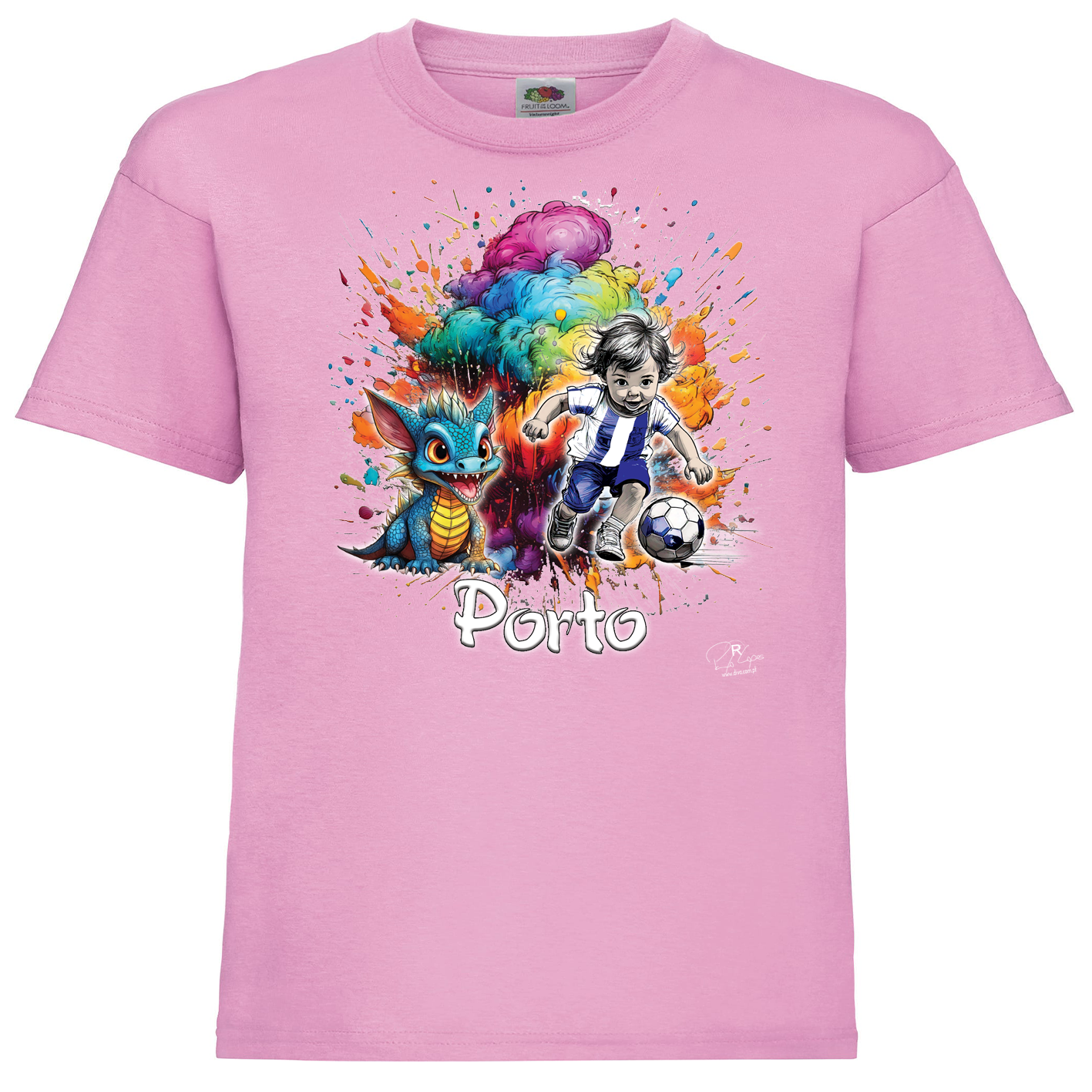 T-shirt Fruit of the Loom Kids 10 Porto