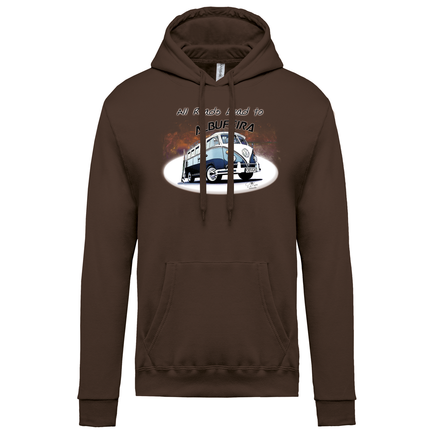 Sweatshirt Kariban com Capuz All Roads Lead to Albufeira