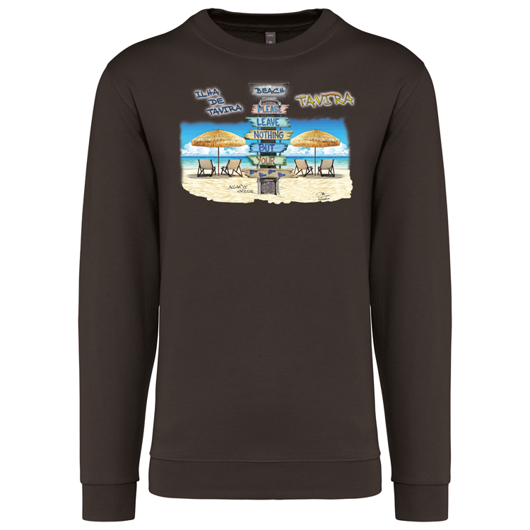 Sweatshirt Kariban sem Capuz Pegadas Tavira