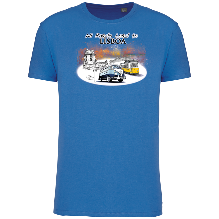 T-Shirt Algodão Biológico All Roads Lead to Lisboa
