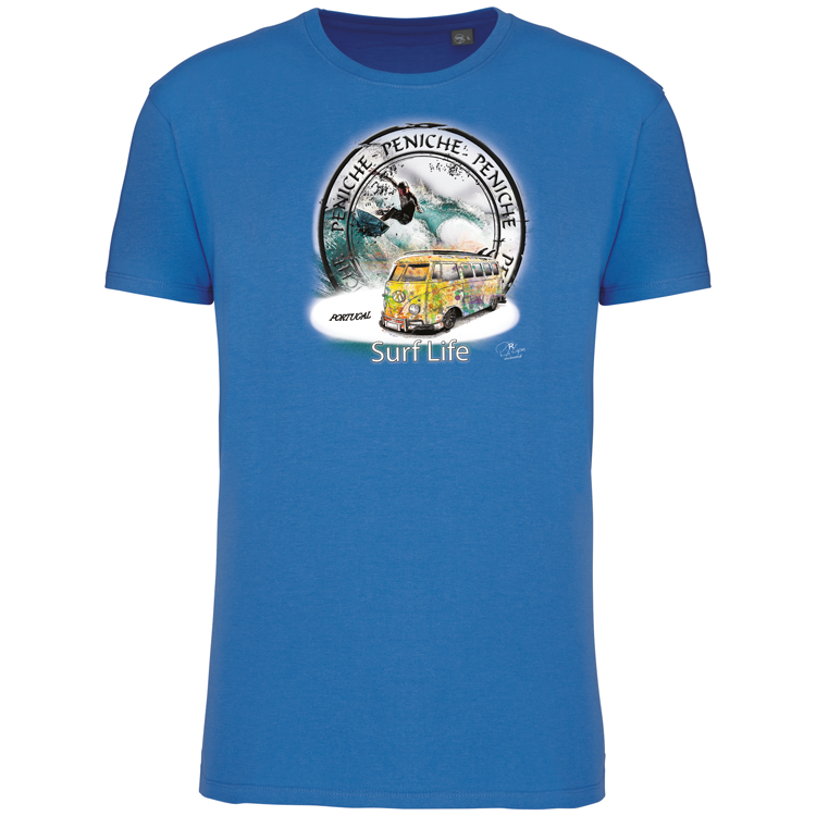 T-Shirt Algodão Biológico Surf Life Peniche