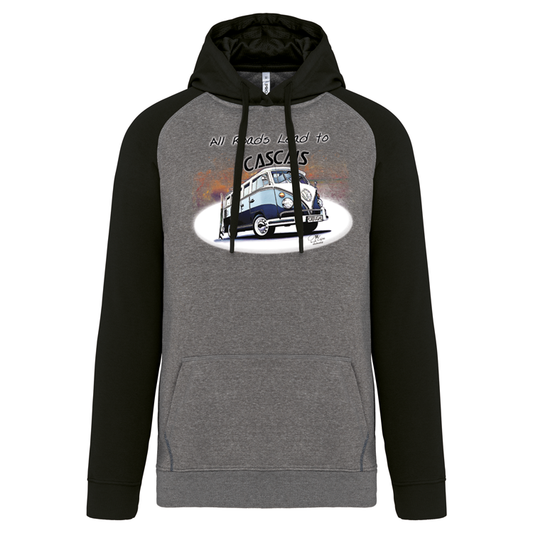 Sweatshirt Bicolor com capuz All Roads Lead to Cascais