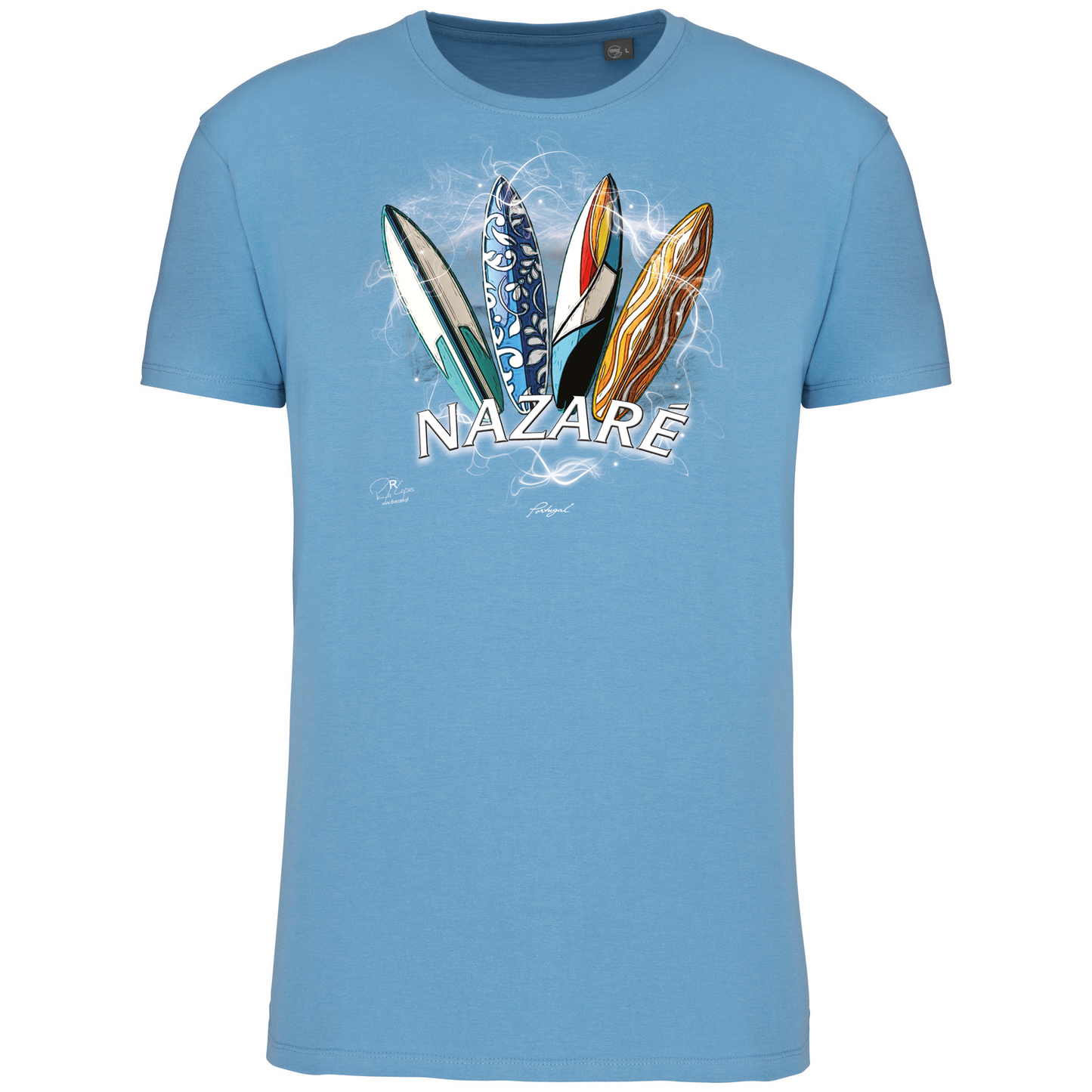 T-Shirt Algodão Biológico Surfboards Nazaré