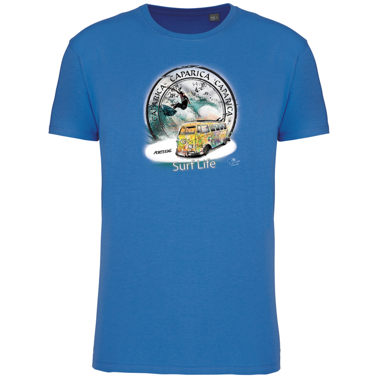 T-Shirt Algodão Biológico Surf Life Caparica