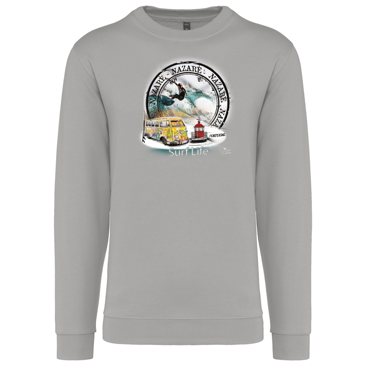 Sweatshirt Kariban sem Capuz Surf Life Nazaré