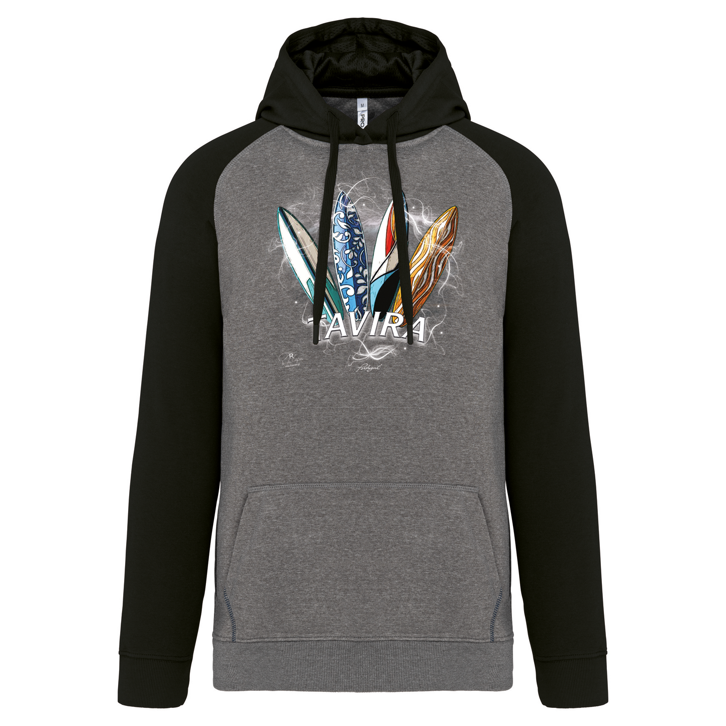Sweatshirt Bicolor com capuz Surfboards Tavira