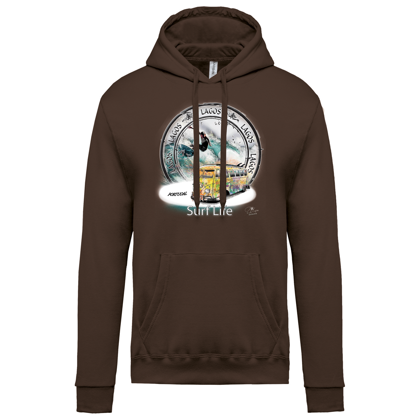 Sweatshirt Kariban com Capuz Surf Life Lagos