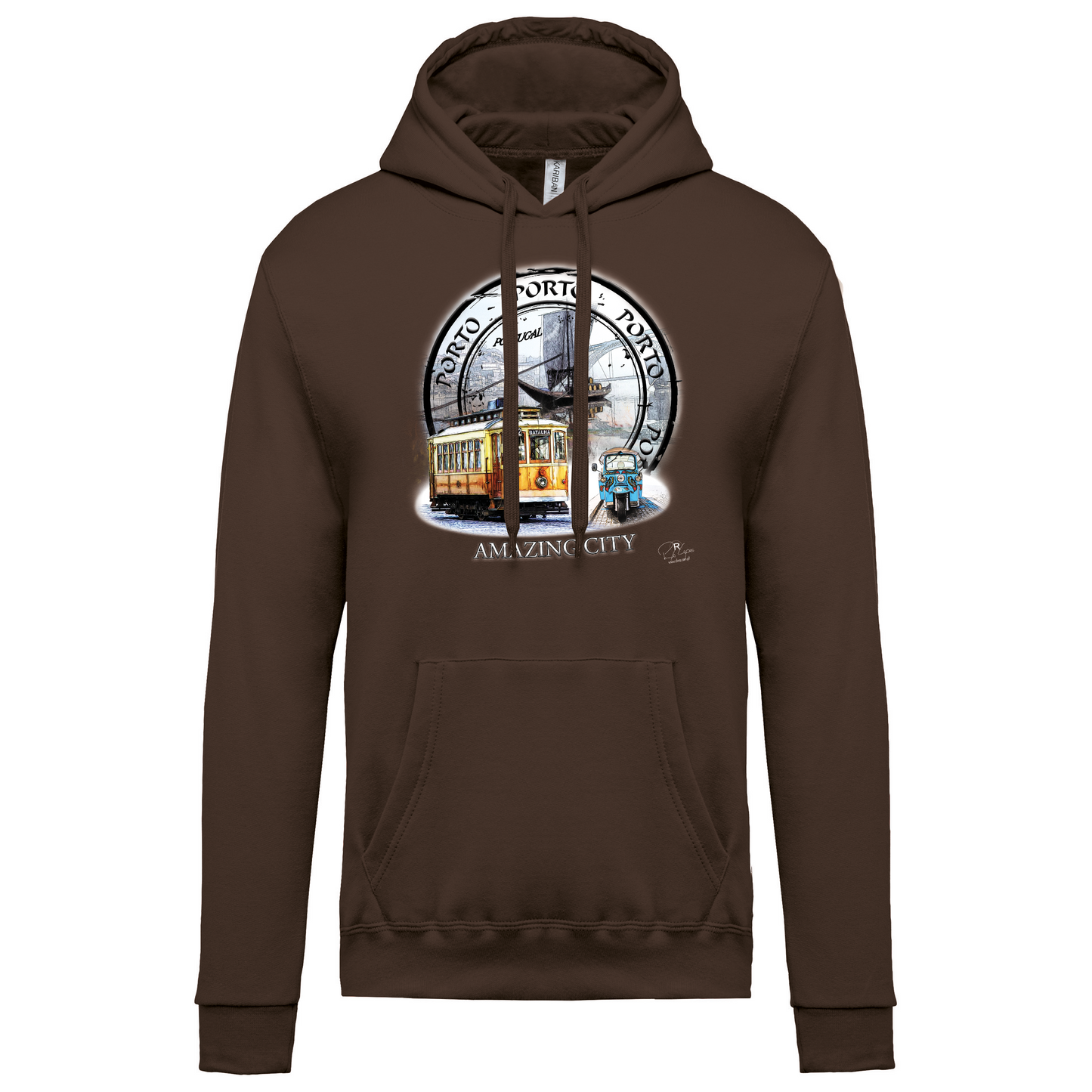 Sweatshirt Kariban com Capuz Amazing City Porto