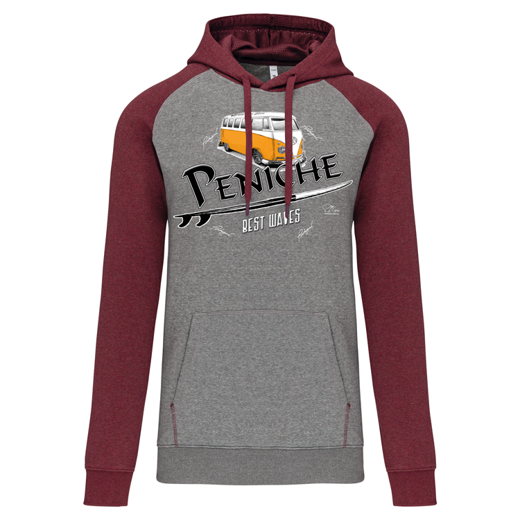 Sweatshirt Bicolor com capuz Pão de Forma Peniche