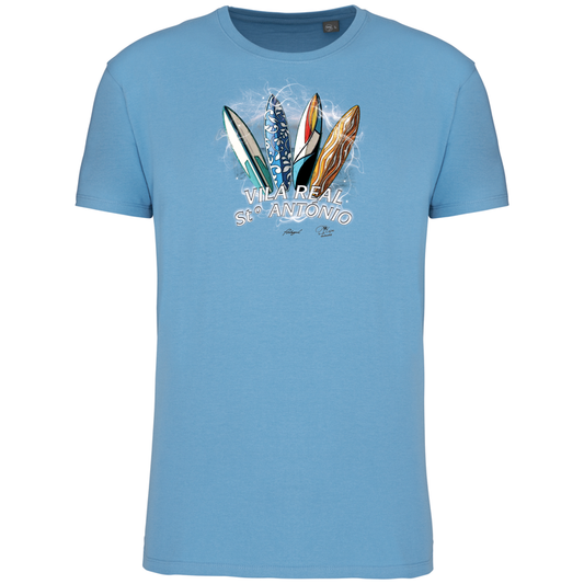 T-Shirt Algodão Biológico Surfboards Vila Real Stº António