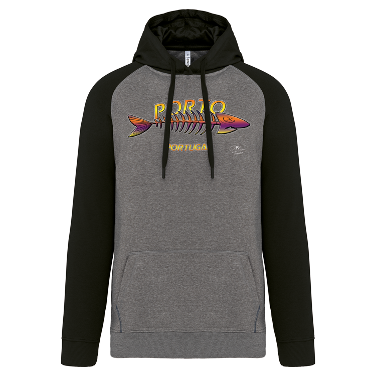 Sweatshirt Bicolor com capuz Espinha Porto