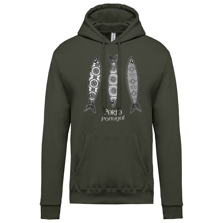 Sweatshirt Kariban com Capuz 3 Sardinhas Porto