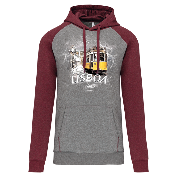Sweatshirt Bicolor com capuz Carreira 28