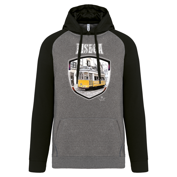 Sweatshirt Bicolor com capuz Lisbon Shield