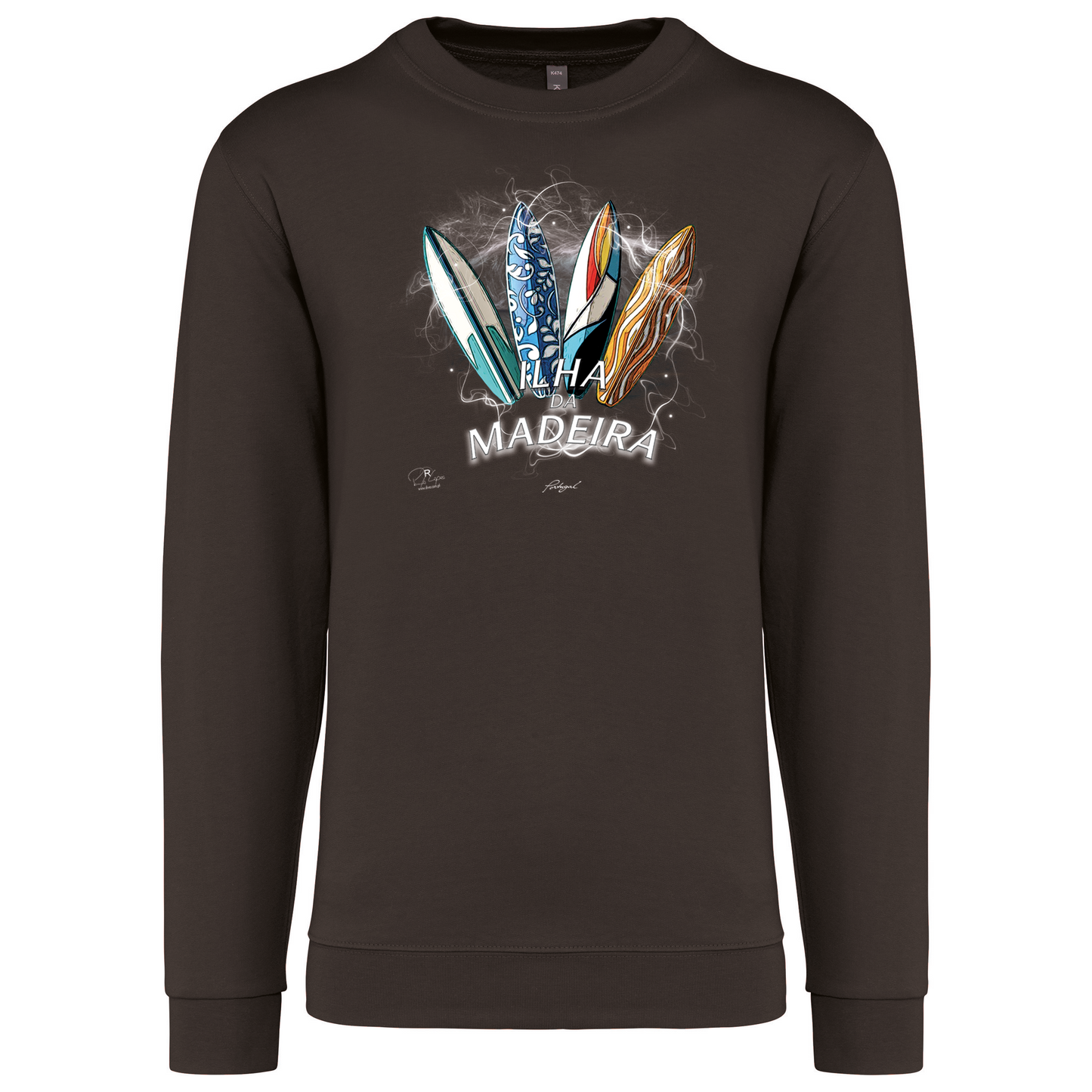 Sweatshirt Kariban sem Capuz Surfboards Ilha da Madeira