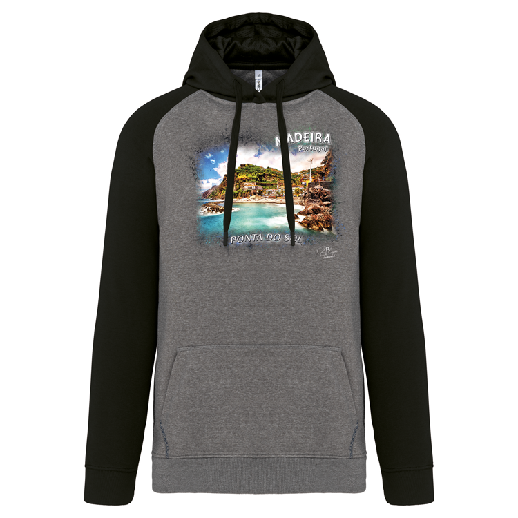 Sweatshirt Bicolor com capuz Ponta do Sol