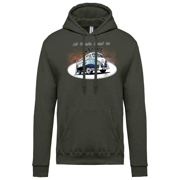 Sweatshirt Kariban com Capuz All Roads Lead to Nazaré