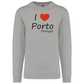 Sweatshirt Kariban sem Capuz I Love Porto
