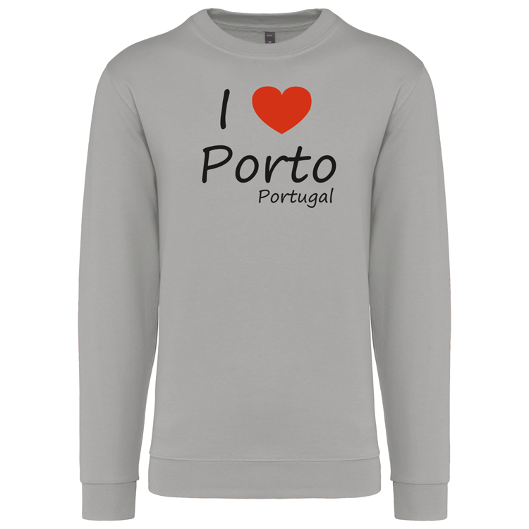Sweatshirt Kariban sem Capuz I Love Porto