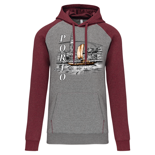 Sweatshirt Bicolor com capuz Ribeira