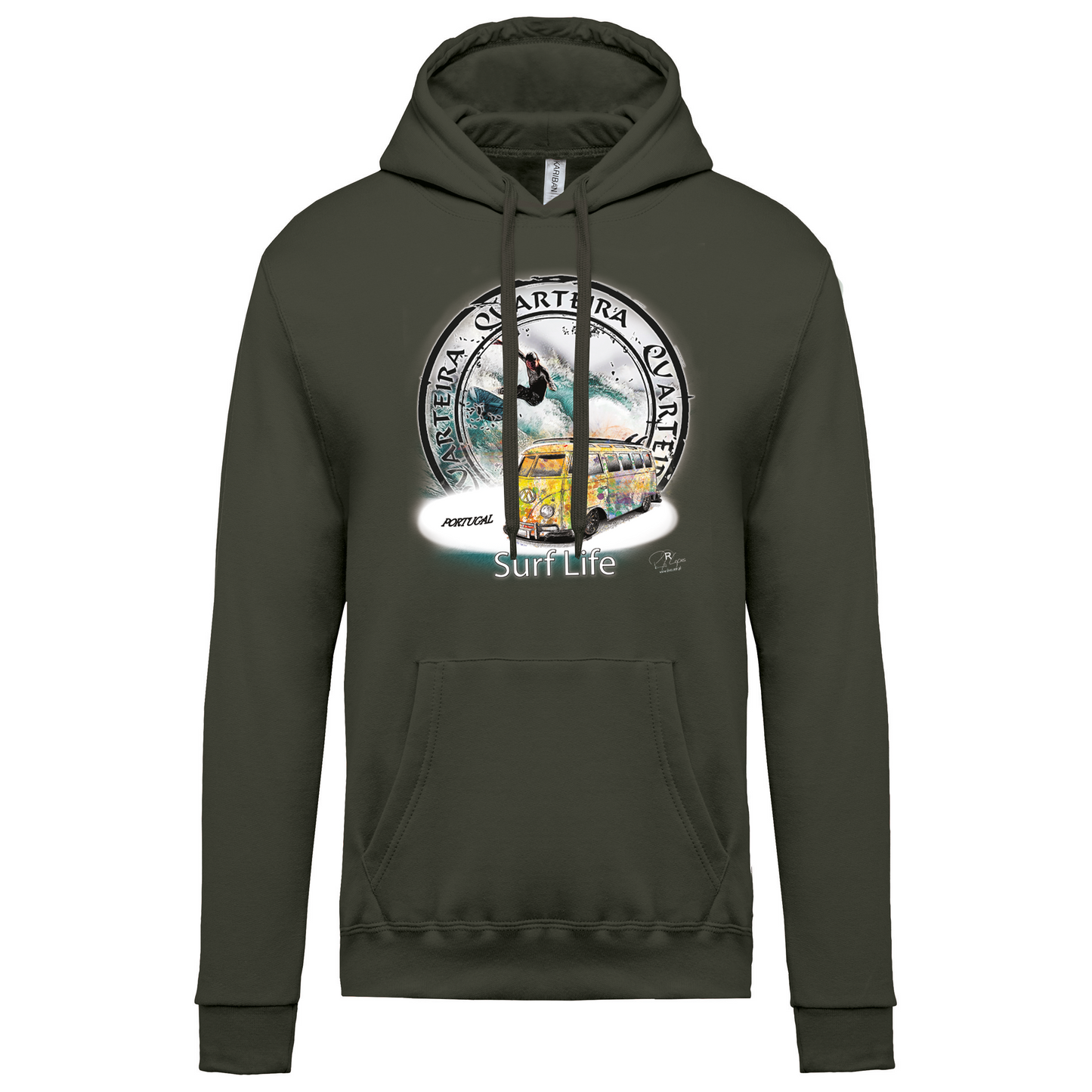 Sweatshirt Kariban com Capuz Surf Life Quarteira