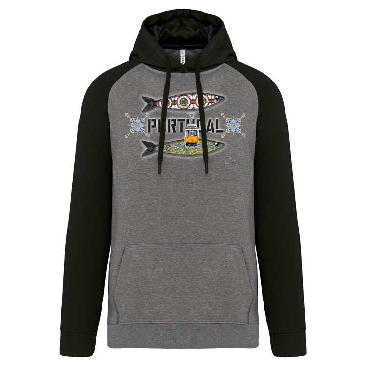 Sweatshirt Bicolor com capuz Duas Sardinhas Coimbra